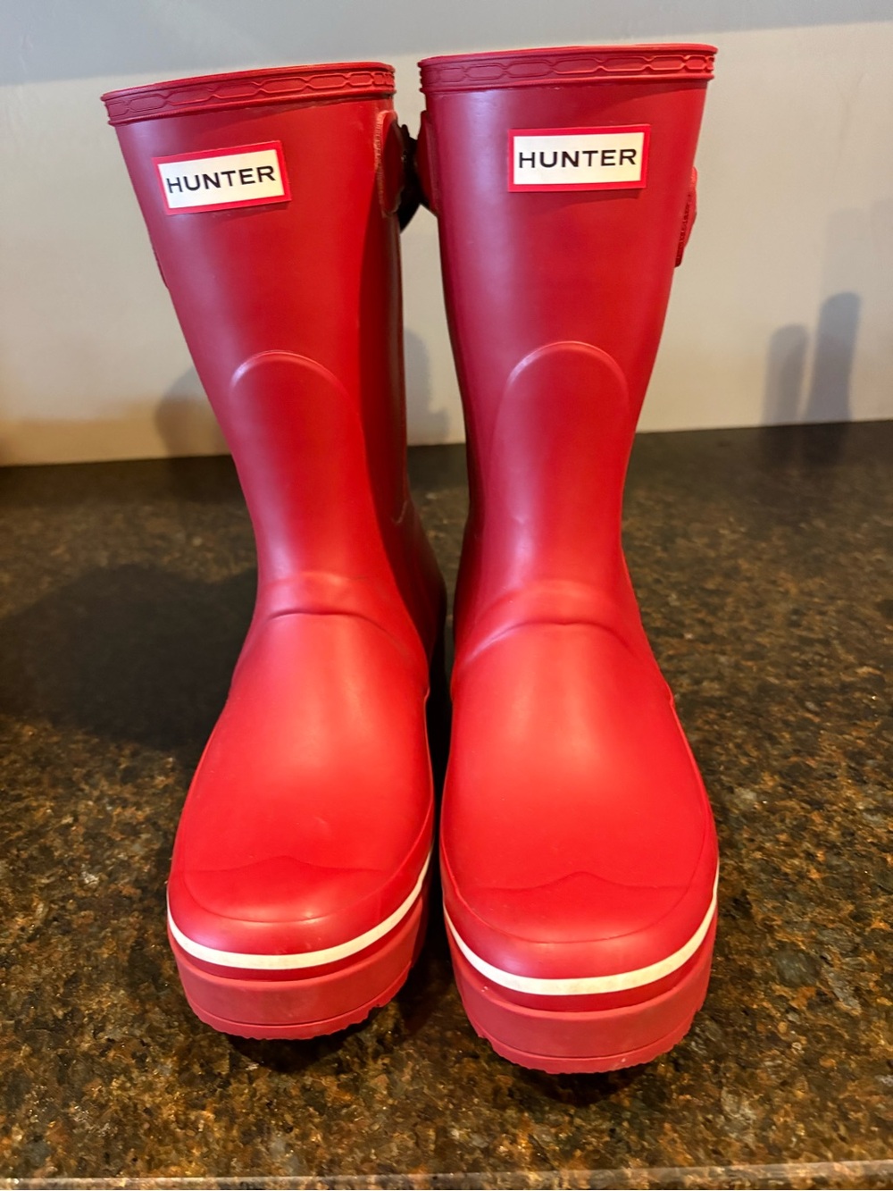 Hunter Red Matte Mid-Calf Rain Boots